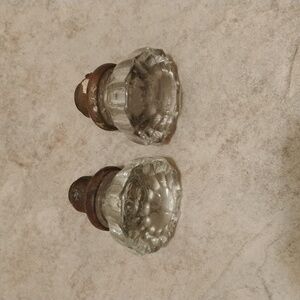 Antique Glass Crystal Door Knobs